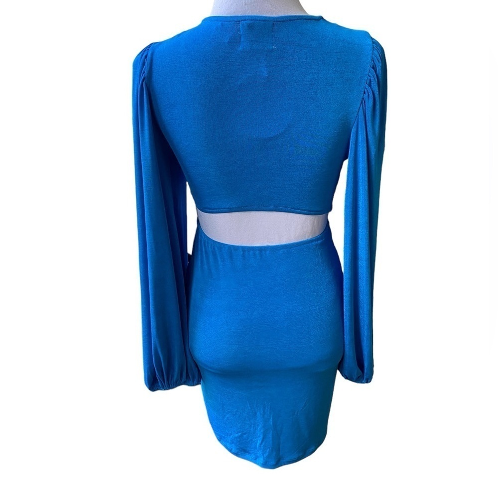 Princess Polly Women's Size 8 Blue Long Sleeve Cut Out Party Dress  New with Tag - Picture 5 of 16